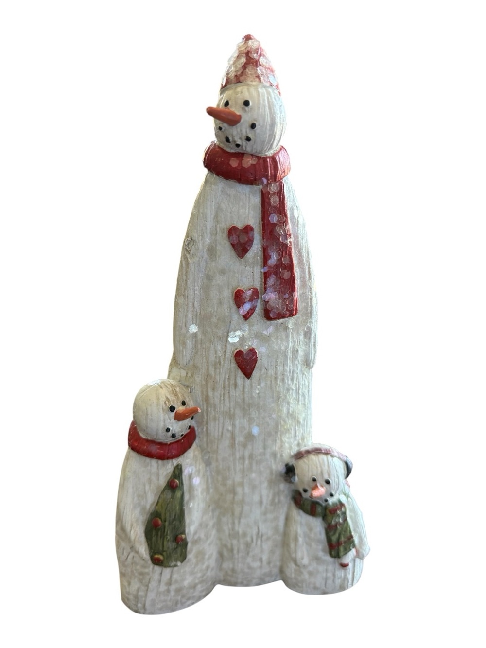 TII Collections Sparkle Snowman Family Figurine